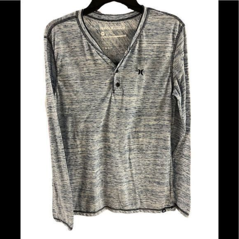 Mens Hurley long‎ sleeve blue pullover top size medium